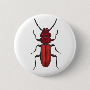 Rode kever ronde button 5,7 cm