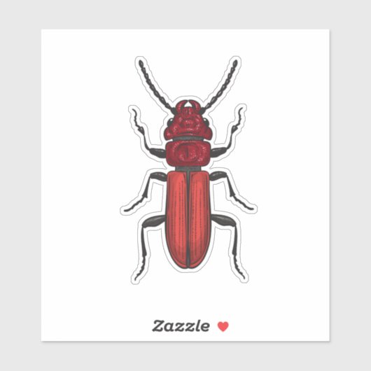 Rode kever sticker (Vel)