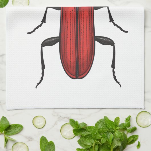 Rode kever theedoek (Gevouwen)