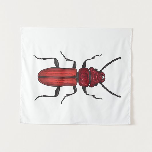 Rode kever wandkleed (Voorkant (horizontaal))