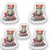 Rode kikker sticker (Voorkant)