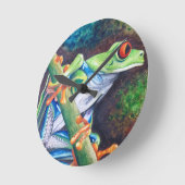 Rode kikkerkuiken ronde klok (Hoek)