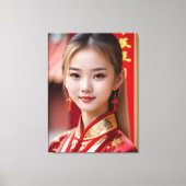 rode kimono canvas afdruk (Voorkant)