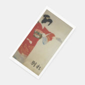 Rode Kimono Vrouw - Wakare Servet (Hoek)