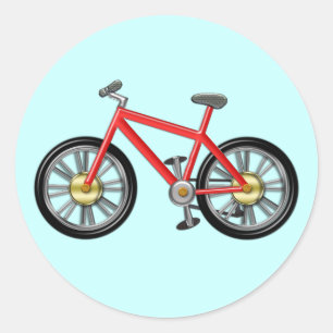 Rode Kinder bike Ronde Sticker