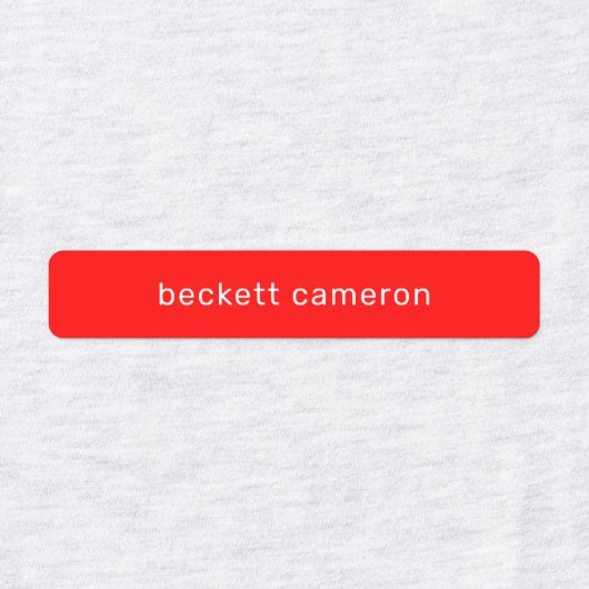 Rode Kinder naam: strijken op kleding Labels (Design 1)