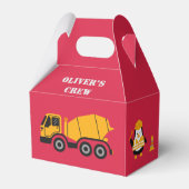 Rode Kinderconstructie Verjaardagspapier Bedankdoosjes (Achterkant)
