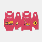 Rode Kinderconstructie Verjaardagspapier Bedankdoosjes (Uitgevouwen)