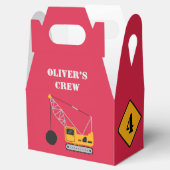 Rode Kinderconstructie Verjaardagspapier Bedankdoosjes (Geopend)