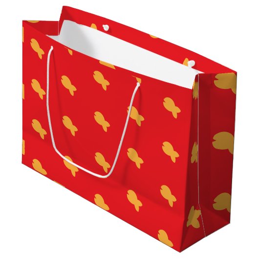 Rode Kinderen Groot Cadeauzakje (Voorkant Gekanteld)