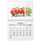 Rode Kinderen Kalender - Grappige Kalender Voor Ki (Jan 2027)