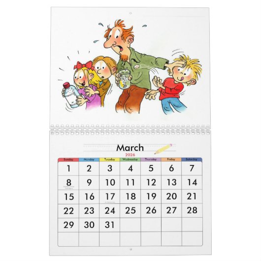 Rode Kinderen Kalender - Grappige Kalender Voor Ki (Mar 2026)