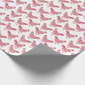 Rode kip cadeaupapier (Hoek)