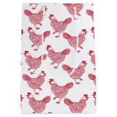 Rode kip medium cadeauzakje (Achterkant)