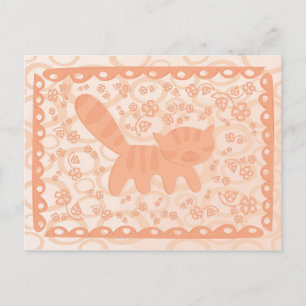 Rode kitten1 briefkaart