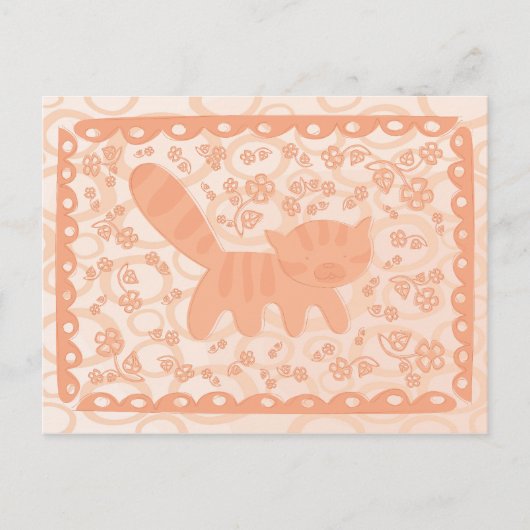 Rode kitten1 briefkaart (Voorkant)