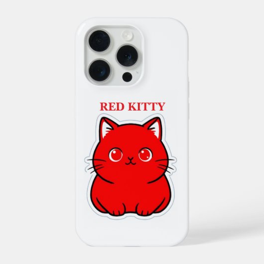 RODE KITTY iPhone HOESJE (Achterkant)
