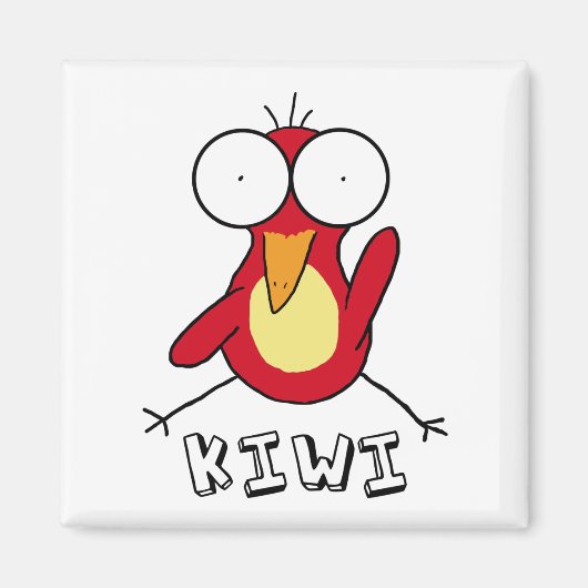 Rode Kiwi magneet (Voorkant)