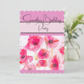 Rode Klaproos Aquarel bloem Klaprozen Kaart (Staand voorkant)