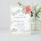 Rode Klaproos Aquarel Bloemen RSVP Kaartje (Staand voorkant)