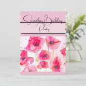 Rode Klaproos Aquarel bloemige Poppies Kaart (Staand voorkant)