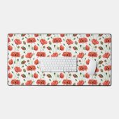Rode Klaproos Aquarel Wilde Bloem Bureaumat (Keyboard & Muis)