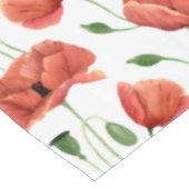 Rode Klaproos Aquarel Wilde Bloem Tafelkleed (Gekanteld)