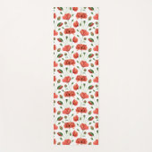 Rode Klaproos Aquarel Wilde Bloem Yogamat (Voorkant)