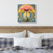 Rode Klaproos bij Zonsondergang Canvas Afdruk (Insitu (Slaapkamer))