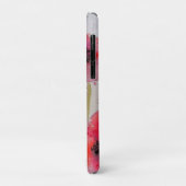 Rode klaproos bloem bloem waterverf bagagelabel Case-Mate iPhone case (Achterkant/links)