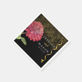 Rode klaproos bloem bruiloft cocktail servetten (Hoek)