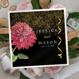 Rode klaproos bloem bruiloft cocktail servetten