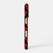 Rode klaproos bloem motief iPhone 16 hoesje (Rechterkant)