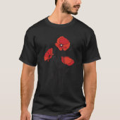 Rode klaproos Bloem Rode Botanische klaproos T-shirt (Voorkant)
