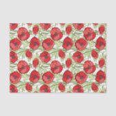 Rode klaproos bloemen  bloemig tissuepapier (Voorkant)