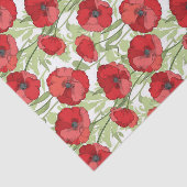 Rode klaproos bloemen  bloemig tissuepapier (Detail)