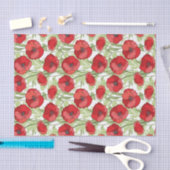 Rode klaproos bloemen  bloemig tissuepapier (Craft)