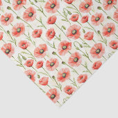 Rode Klaproos Bloemen Verjaardag Tissuepapier (Detail)
