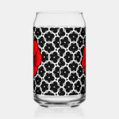 Rode Klaproos Bloemendrinkservies Set Blikvorm Glas (Links)