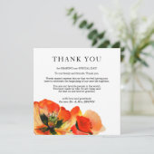 Rode klaproos botanische zomer bloem kaart (Staand voorkant)