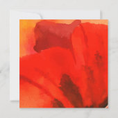 Rode klaproos botanische zomer bloem kaart (Achterkant)