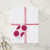 Rode klaproos cadeaupapier cadeaulabel (Met Touw)