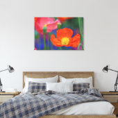 Rode Klaproos Canvas Afdruk (Insitu (Slaapkamer))