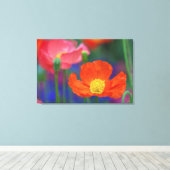 Rode Klaproos Canvas Afdruk (Insitu (Houten vloer))