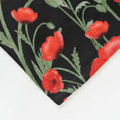 Rode Klaproos Fleece Deken (Hoek)