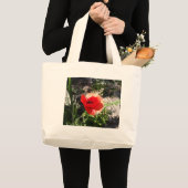 Rode klaproos grote tote bag (Voorkant (product))