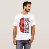 Rode klaproos herinneringscitaat Vector shirt ontw (Voorkant volledig)