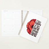 Rode klaproos herinneringscitaat Vector shirt ontw Planner (Display)