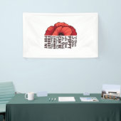 Rode klaproos herinneringscitaat Vector shirt ontw Spandoek (Beurs)