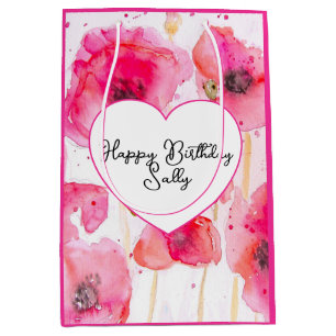 Rode Klaproos Klaprozen Bloem Bloemrijk Aquarel Vr Medium Cadeauzakje